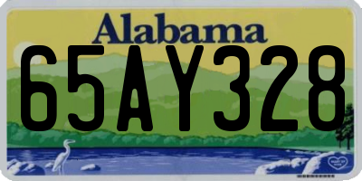 AL license plate 65AY328