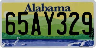 AL license plate 65AY329