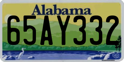 AL license plate 65AY332