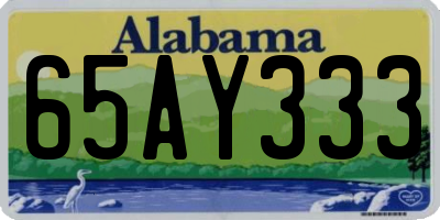 AL license plate 65AY333
