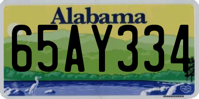 AL license plate 65AY334