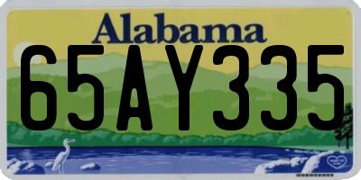 AL license plate 65AY335