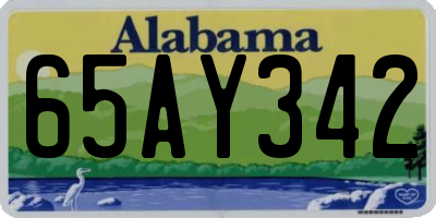 AL license plate 65AY342