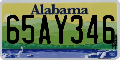 AL license plate 65AY346