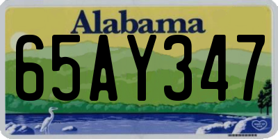 AL license plate 65AY347