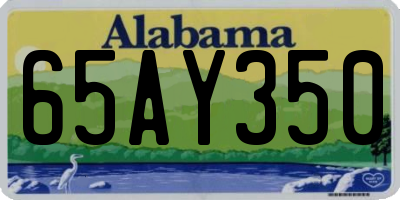 AL license plate 65AY350