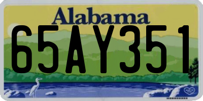 AL license plate 65AY351