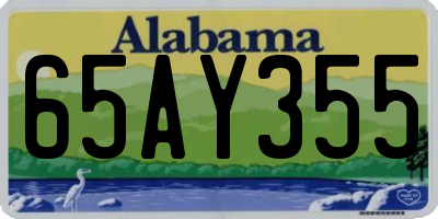 AL license plate 65AY355