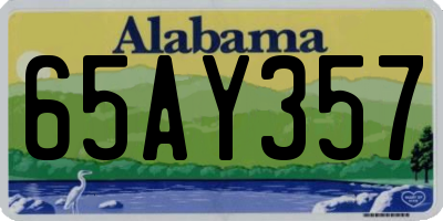AL license plate 65AY357