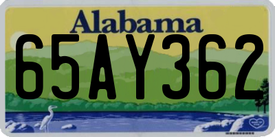 AL license plate 65AY362