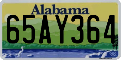 AL license plate 65AY364