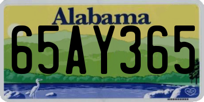 AL license plate 65AY365