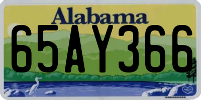 AL license plate 65AY366