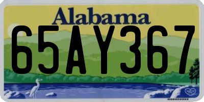 AL license plate 65AY367