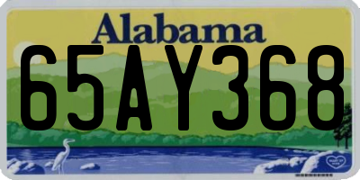 AL license plate 65AY368