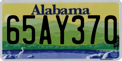 AL license plate 65AY370