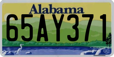 AL license plate 65AY371