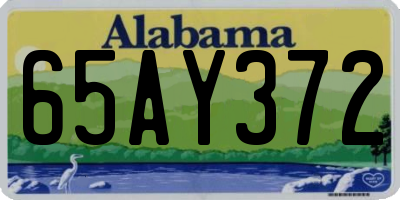 AL license plate 65AY372