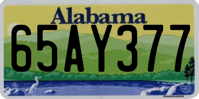 AL license plate 65AY377