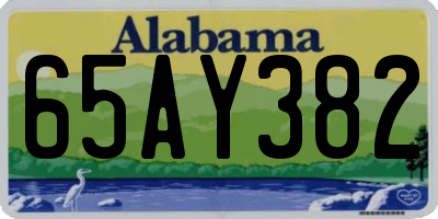 AL license plate 65AY382