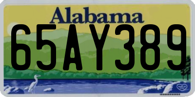 AL license plate 65AY389