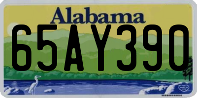 AL license plate 65AY390