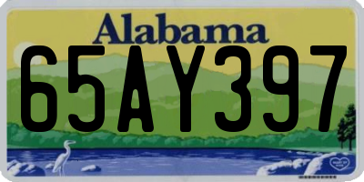 AL license plate 65AY397