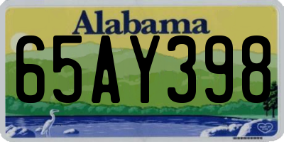 AL license plate 65AY398