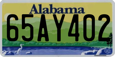 AL license plate 65AY402