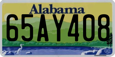 AL license plate 65AY408