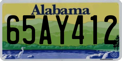 AL license plate 65AY412