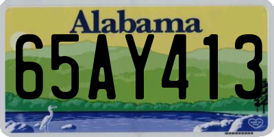 AL license plate 65AY413