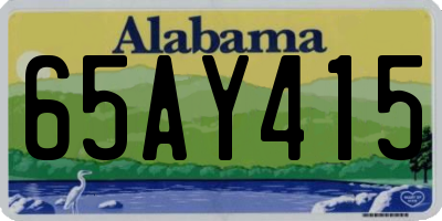 AL license plate 65AY415