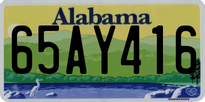 AL license plate 65AY416