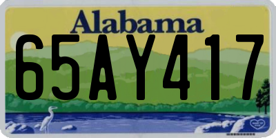 AL license plate 65AY417