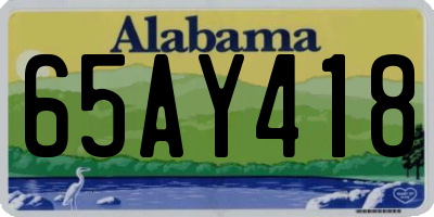 AL license plate 65AY418