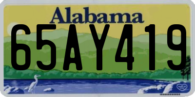 AL license plate 65AY419