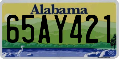 AL license plate 65AY421