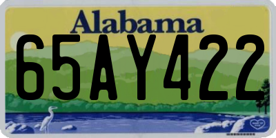 AL license plate 65AY422