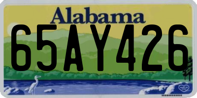 AL license plate 65AY426