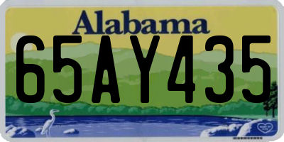 AL license plate 65AY435