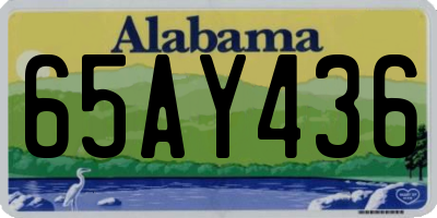 AL license plate 65AY436