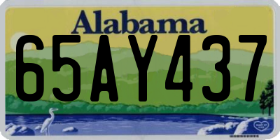 AL license plate 65AY437