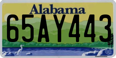 AL license plate 65AY443