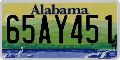 AL license plate 65AY451