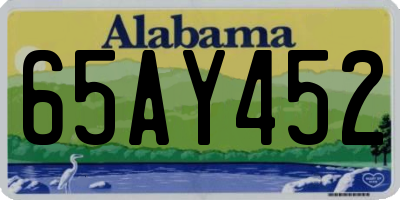 AL license plate 65AY452