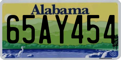 AL license plate 65AY454