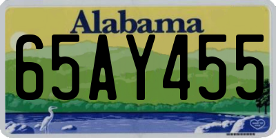 AL license plate 65AY455