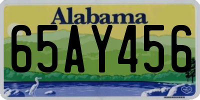 AL license plate 65AY456