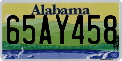 AL license plate 65AY458
